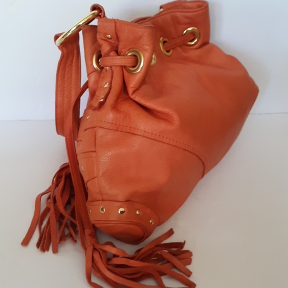 BULGA 😁50 % OFF LEATHER CORAL SHOULDER BAG - Picture 8 of 8